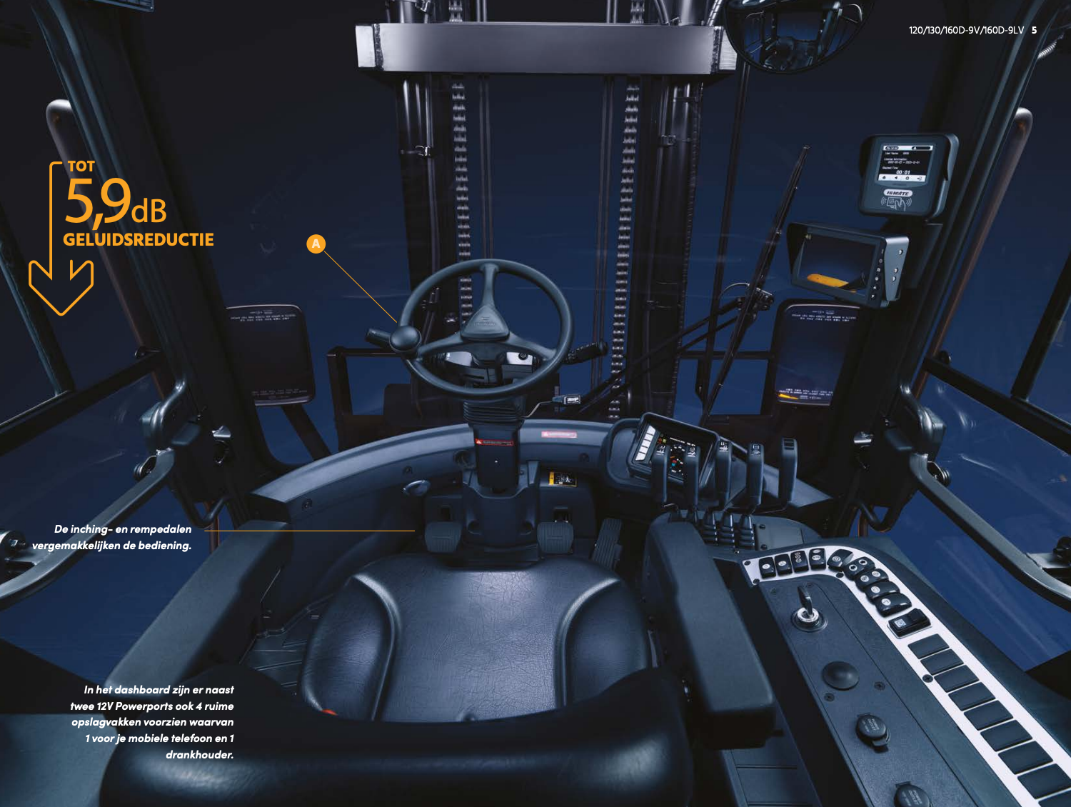 Hyundai heftruck cabine met comfort en goed zicht